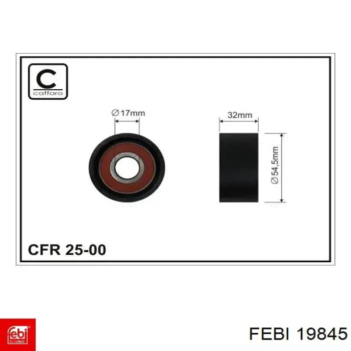 Паразитный ролик ГРМ 19845 Febi