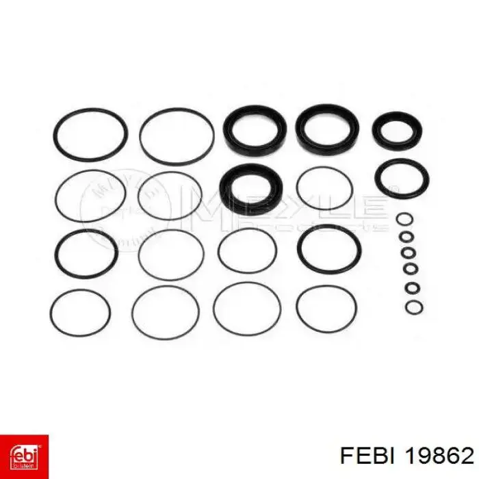 Купить 19862 Febi Ремкомплект рулевой рейки (механизма), (ком-кт уплотнений)