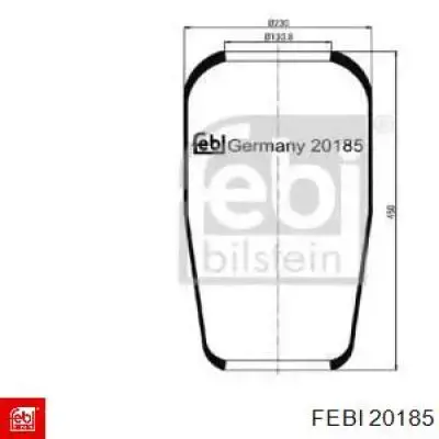 Рессора пневматической подвески Febi 20185 цена, от 33.00 USD