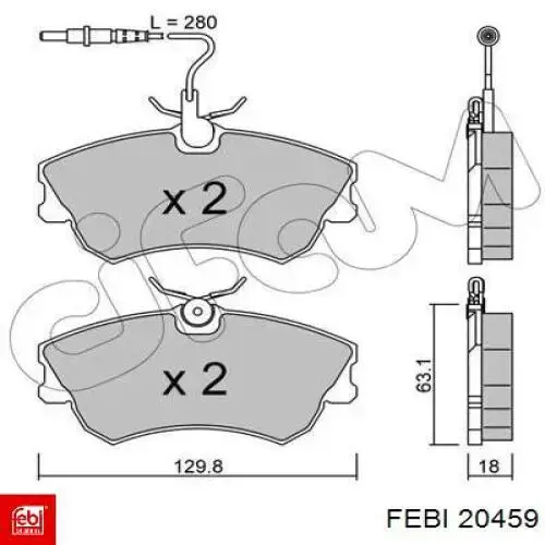 Амортизатор задний 20459 Febi