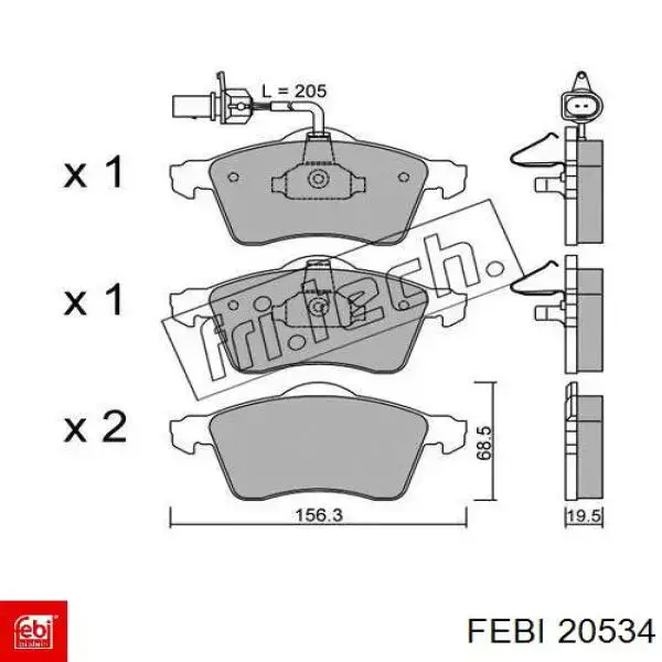 Купить 20534 Febi Амортизатор передней подвески