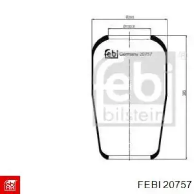 Пневмоподушка (пневморессора) моста переднего FEBI 20757