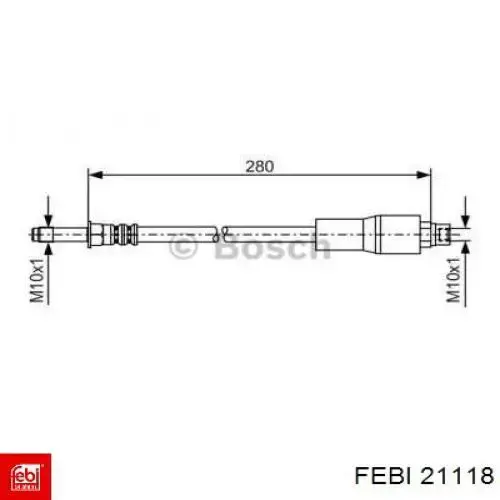 Тормозной шланг задний Febi 21118 цена, от 7.95 USD