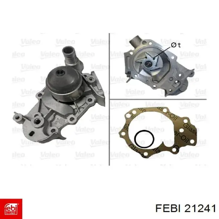 Помпа охлаждения Febi 21241 цена, от 42.17 USD