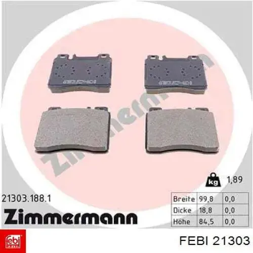 Правый рычаг передней нижней подвески Febi 21303 цена, от 171.35 USD