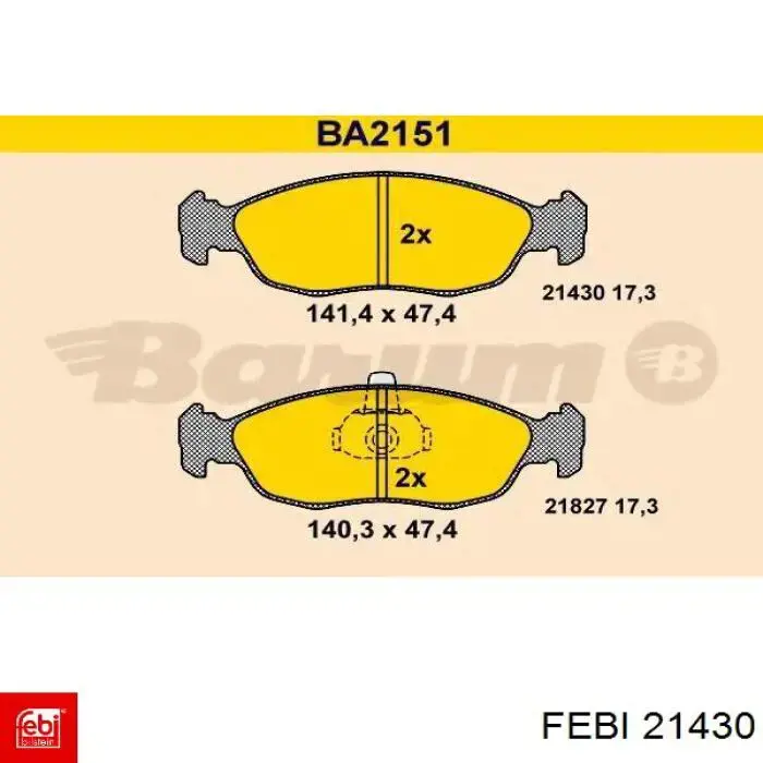 Лямбда зонд 21430 Febi