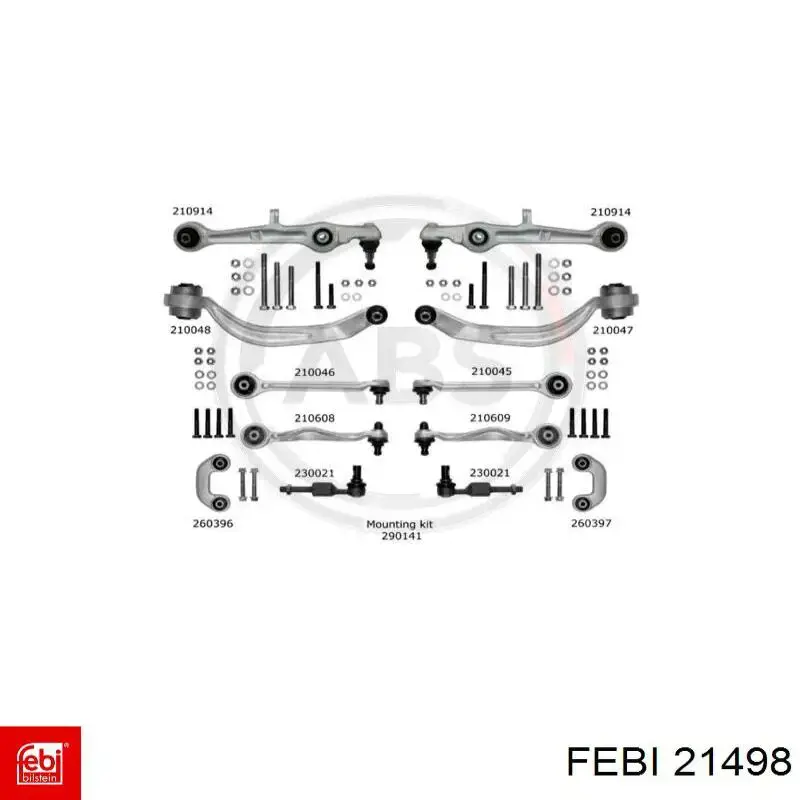 Болт рычага 21498 Febi