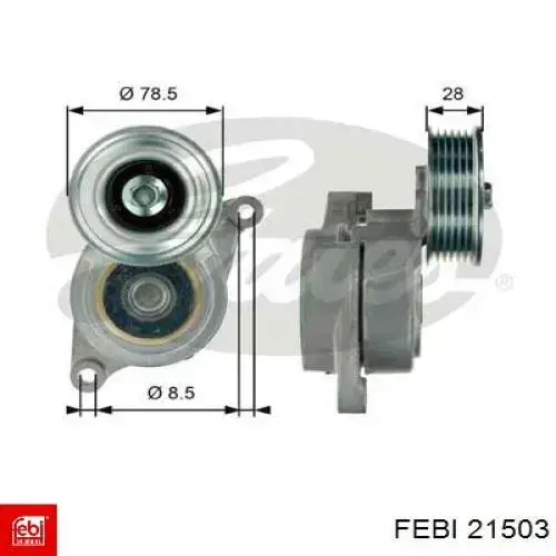 Купить 21503 Febi Набор болтов для рычага