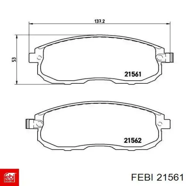 Купить 21561 Febi Трос стояночного тормоза задний левый