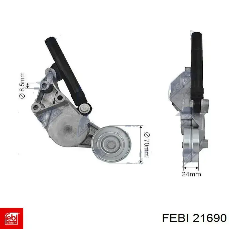 Купить 21690 Febi Натяжитель приводного ремня