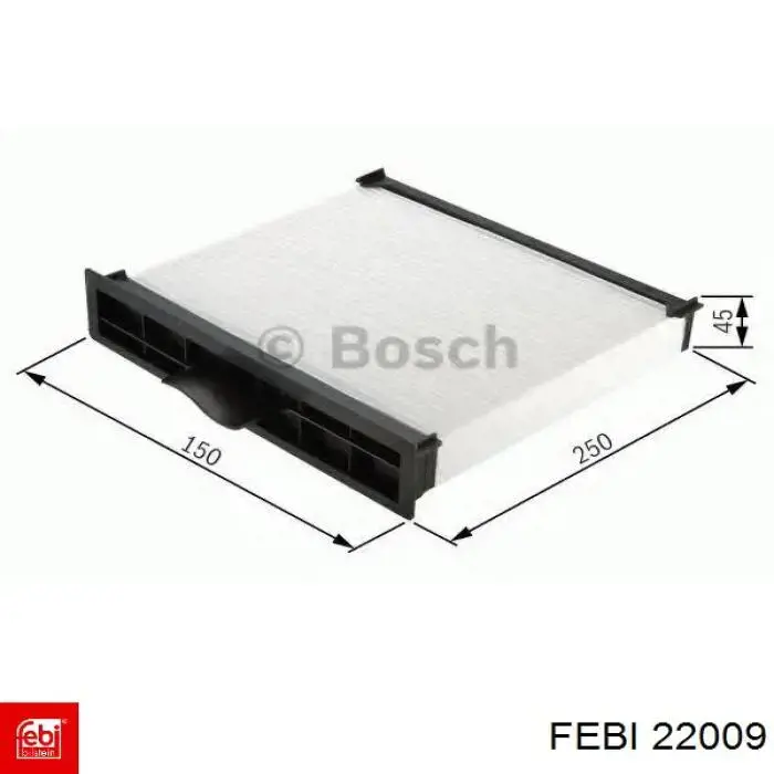 Купить 22009 Febi Фильтр салона угольный