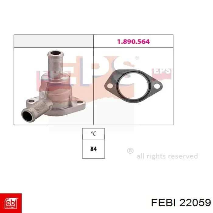 Термостат в корпусе Febi 22059 цена, от 14.65 USD