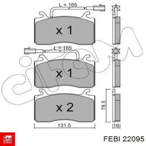 Купить 22095 Febi Фильтр салона угольный