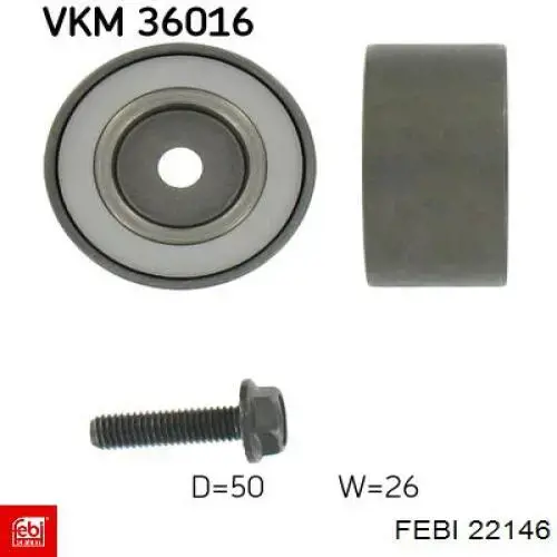 Купить 22146 Febi Паразитный ролик