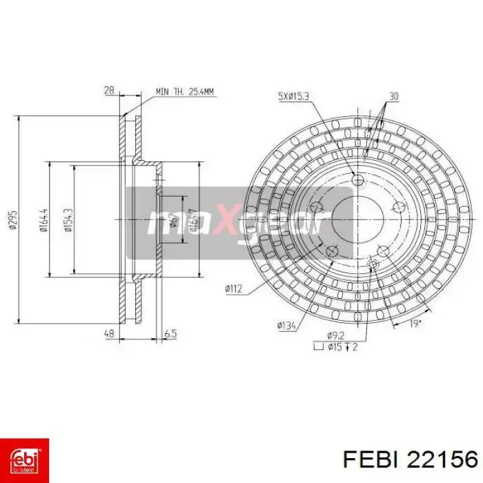 Купить 22156 Febi Ротор тормозной