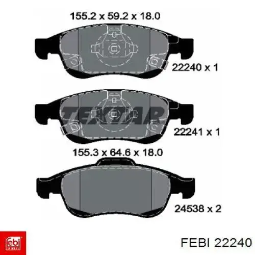Тормоз дисковый передний Febi 22240 цена, от 50.41 USD