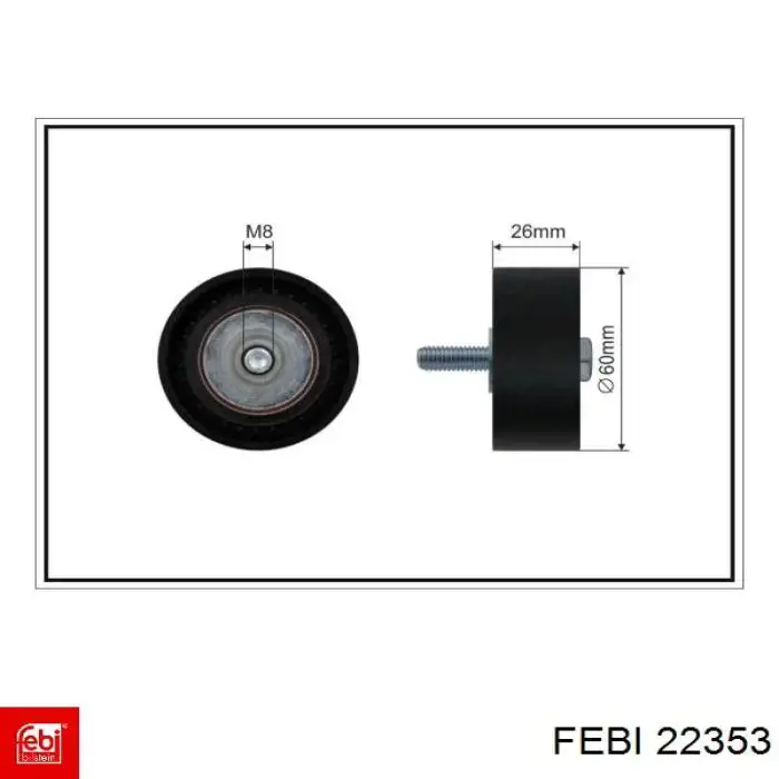 Купить 22353 Febi Натяжной ролик