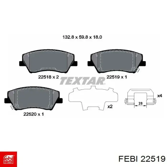 Рулевая тяга Febi 22519 цена, от 12.07 USD