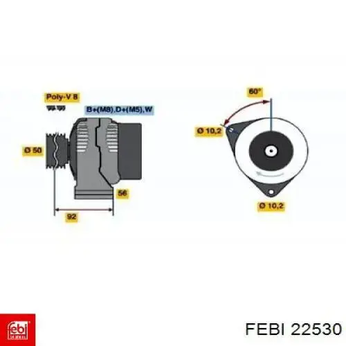 Купить 22530 Febi Фильтр центробежный очистки масла