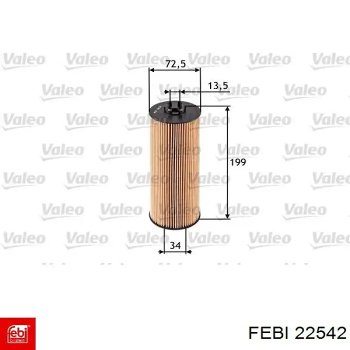 Купить 22542 Febi Фильтр центробежный очистки масла