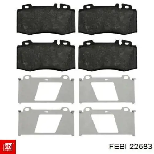 Передние тормозные диски 22683 Febi