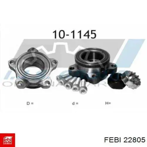 22805 Febi Подшипник ступицы передней
