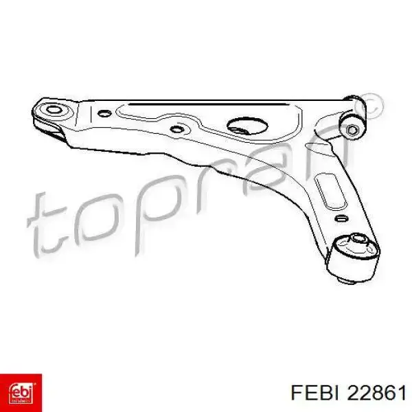 Левый рычаг передней нижней подвески Febi 22861 цена, от 57.22 USD