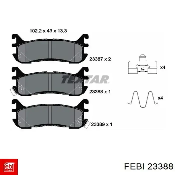 Газовый упор багажника Febi 23388