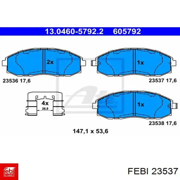 Передняя опора двигателя 23537 Febi