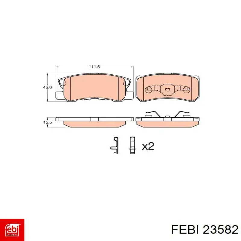 Буфер (отбойник) амортизатора переднего 23582 Febi