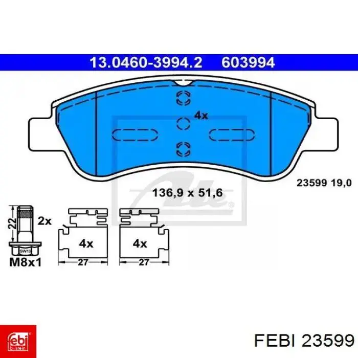Ролик ГРМ 23599 Febi