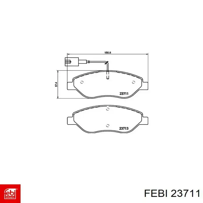 Стойка переднего стабилизатора левая 23711 Febi