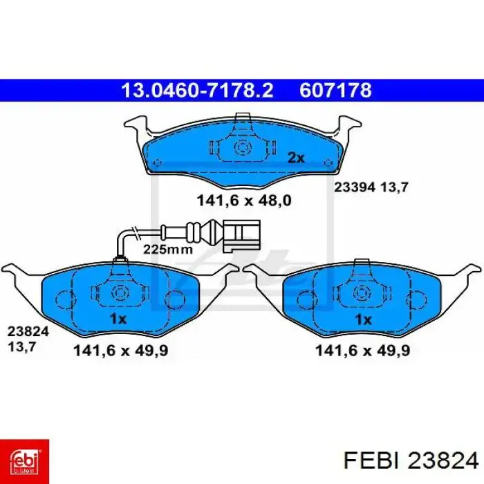 Датчик АБС (ABS) передний левый 23824 Febi