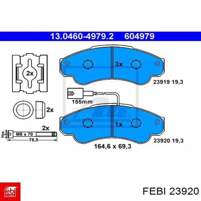 Крышка ручки наружной двери задней левой Febi 23920 цена, от 1.12 USD