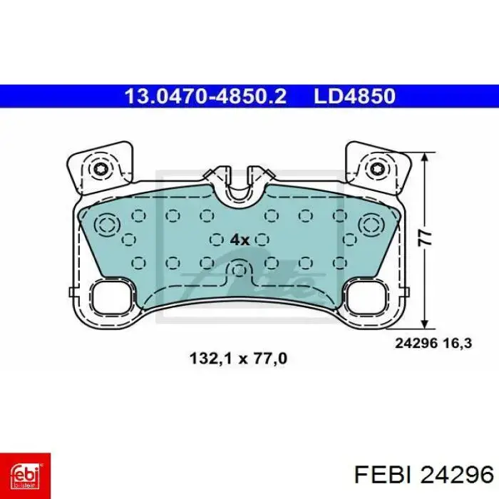 Нижний рычаг 24296 Febi