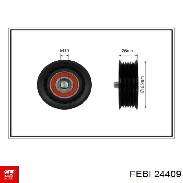 24409 Febi Ролик приводного ремня, паразитный