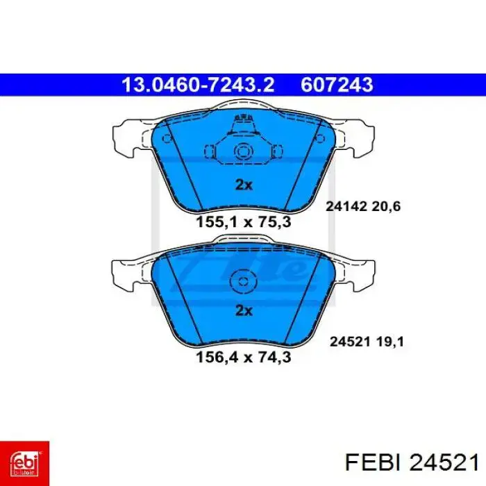 Комплект подшипника ступицы колеса Febi 24521 цена, от 42.97 USD