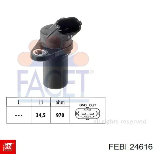 Купить 24616 Febi Датчик оборотов коленвала