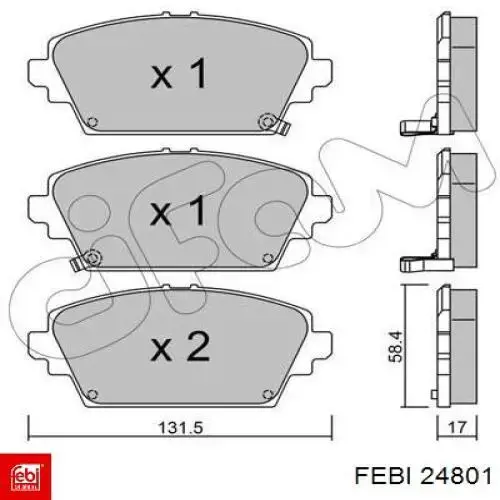 Купить 24801 Febi Ротор тормозной