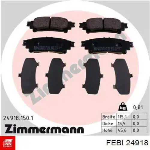 Резинка заднего стабилизатора Febi 24918 цена, от 1.36 USD