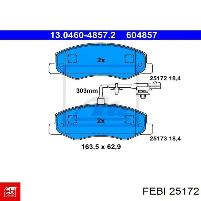 Звездочка привода коленвала двигателя Febi 25172