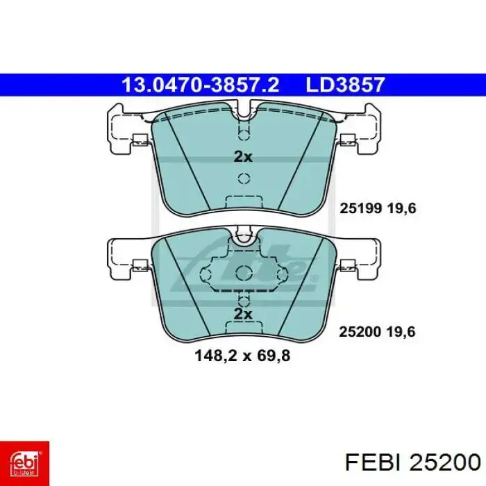 Амортизатор багажника 25200 Febi