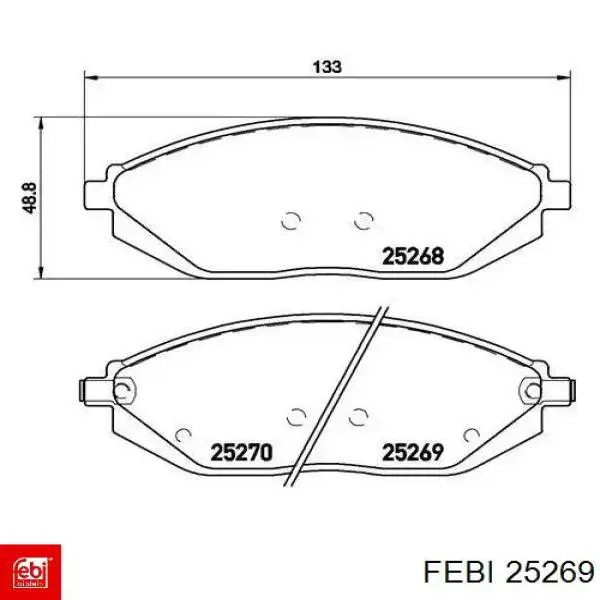 Успокоитель цепи ГРМ 25269 Febi