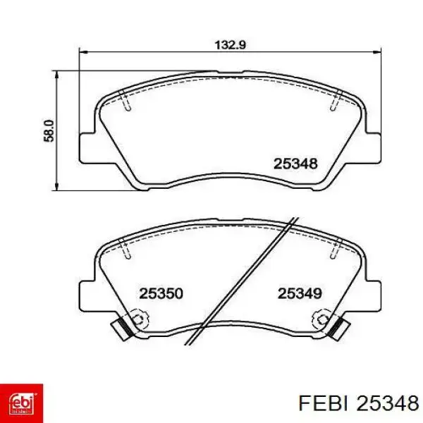 Башмак натяжителя цепи ГРМ Febi 25348 цена, от 62.05 USD