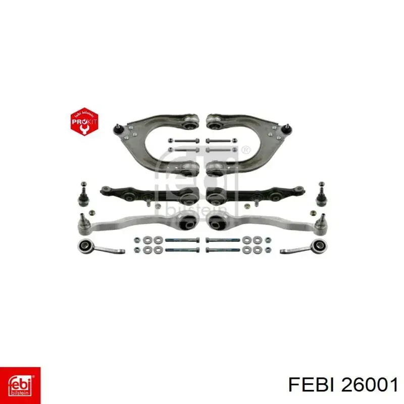 Комплект рычагов передней подвески Febi 26001