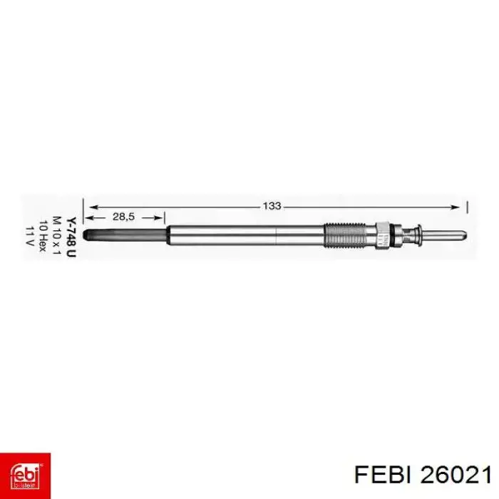 Купить 26021 Febi Наконечник рулевой тяги, внешний
