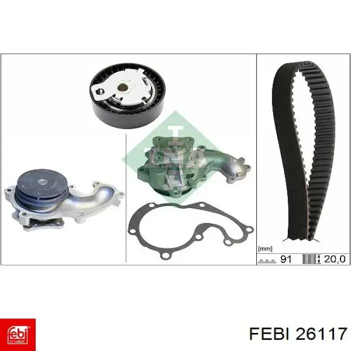Купить 26117 Febi Комплект ГРМ
