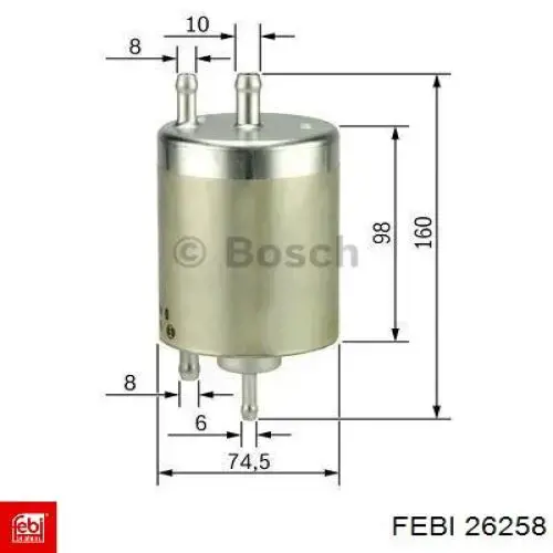 Купить 26258 Febi Фильтр-отстойник топлива грубой очистки