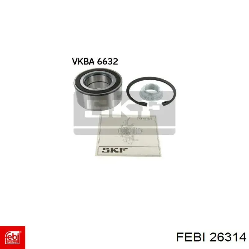Подшипник задней ступицы 26314 Febi
