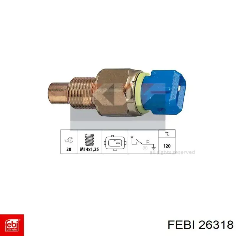 Купить 26318 Febi Термодатчик охлаждающей жидкости